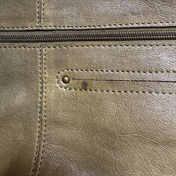 Nino Bossi Handbag NWT Olive Green Leather Shoulder Bag - Picture 7 of 7